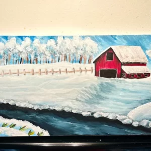 Winter Hand Painted Decorate Cutting Board