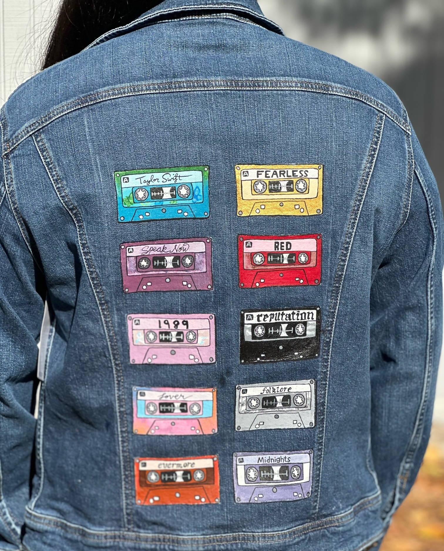 Hand Painted Taylor Swift Denim Jacket - Image 2