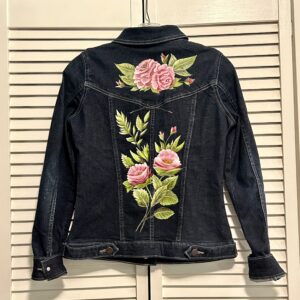 Hand Painted Floral Denim Jacket